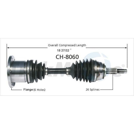 Surtrack Axle Cv Axle Shaft, Ch-8060 CH-8060